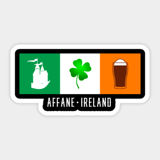 Affane Ireland, Gaelic - Irish Flag Sticker